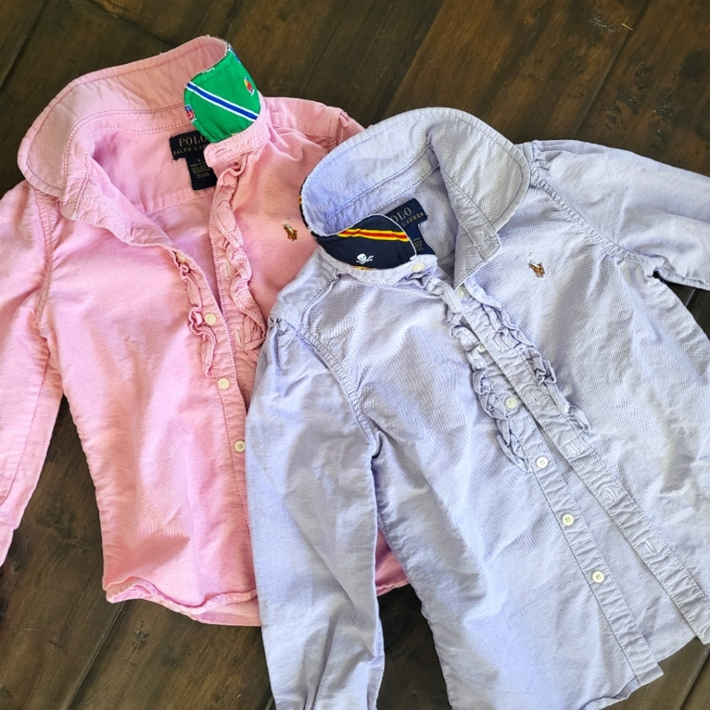 Two Girls Polo Ralph Lauren x Harry Potter oxford button up preppy shirts blouse
